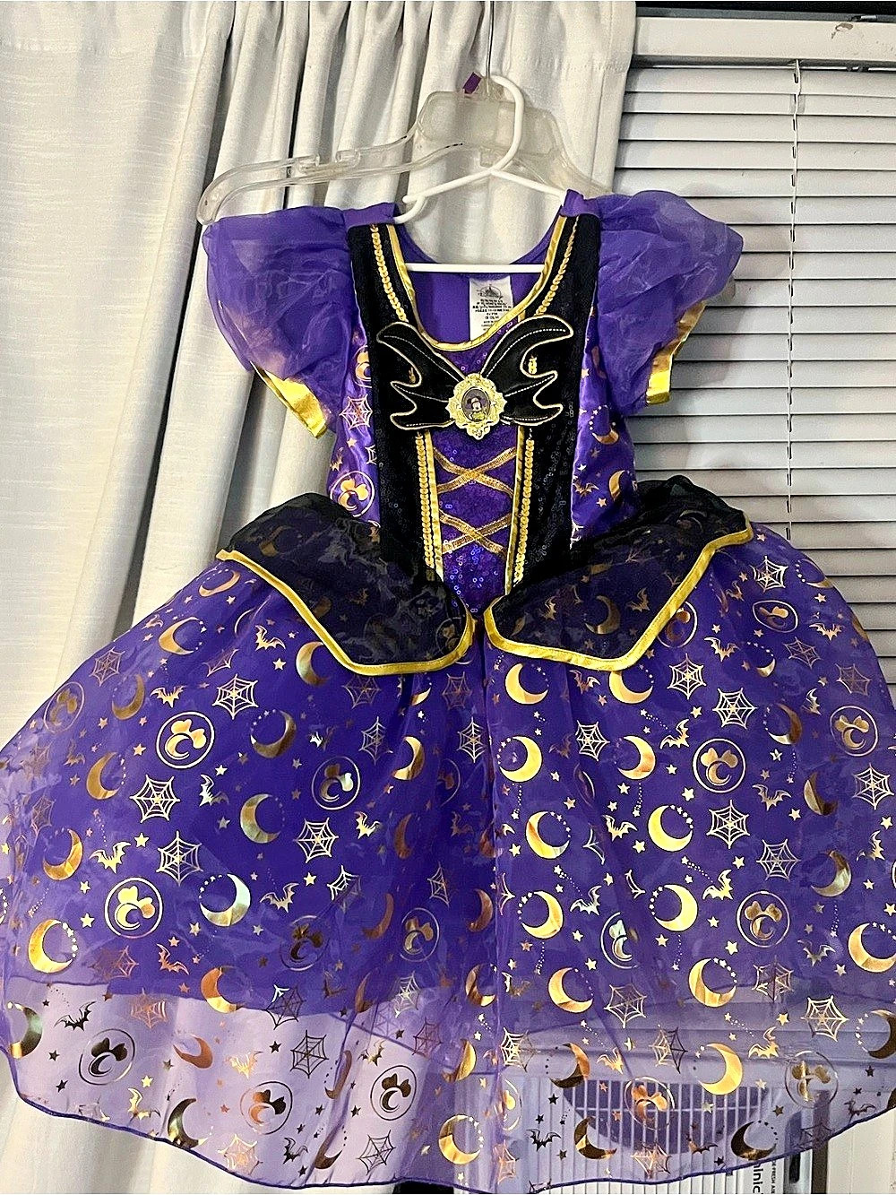 Disney Minnie Mouse Witch Costume for Kids Girls Purple & Black Size 5/6